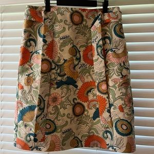 J.crew floral tie waist skirt